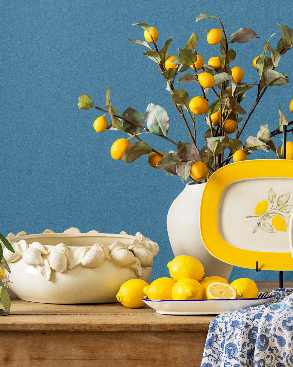 Lemon Lined Cream Bowl
