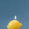 Lemon Shaped Unscented Candle