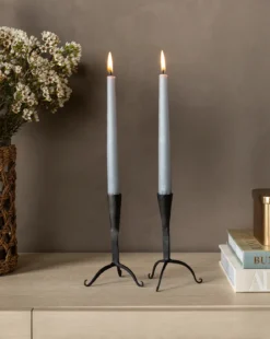 Light Gray Taper Candles (Set of 12)