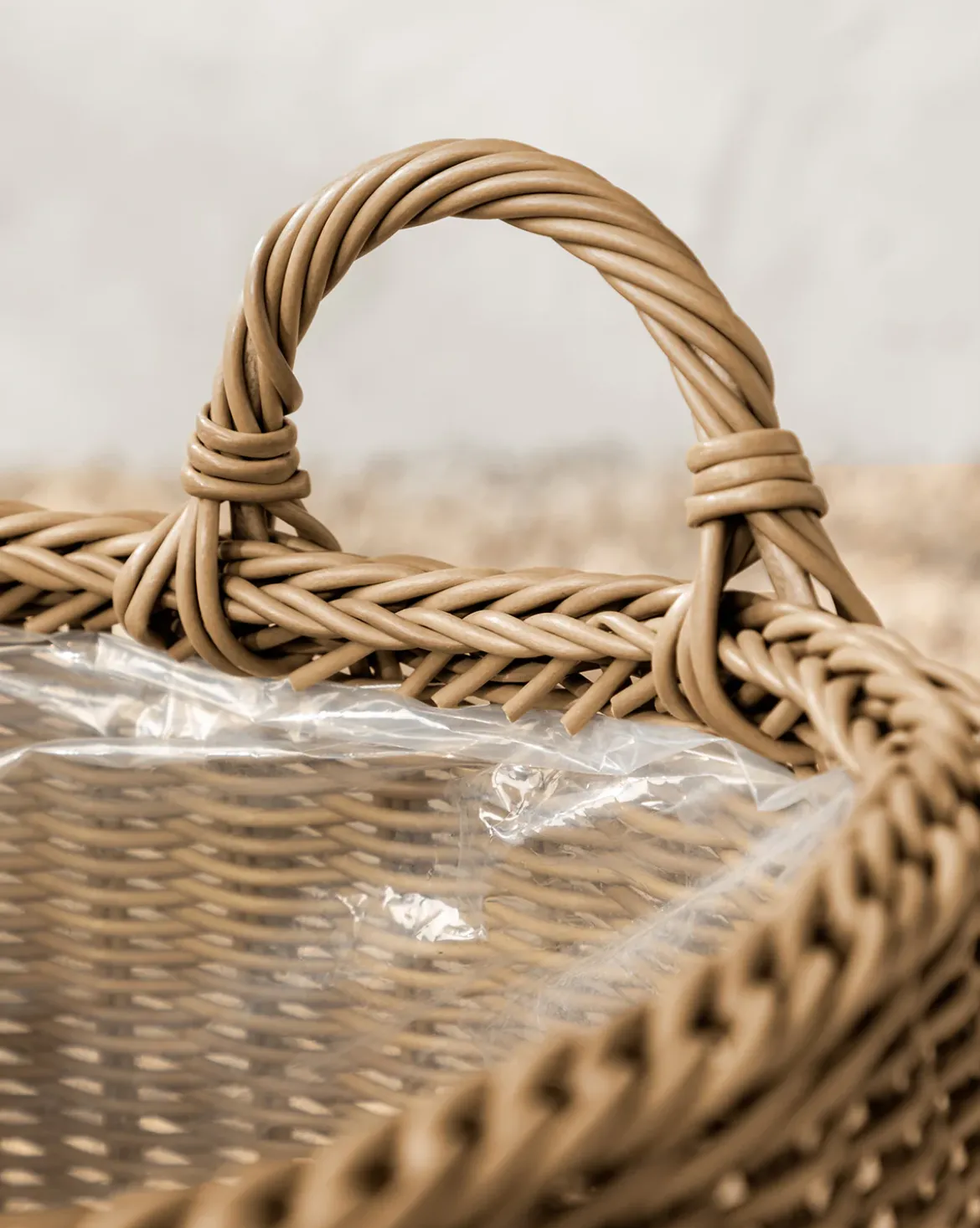 Lightwash Handled Planter Basket
