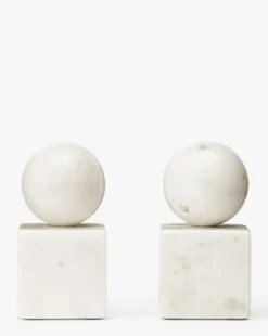 Marble Geometric Bookends (Set of 2)