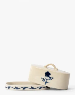 Mary Hand-Painted Butter Dish