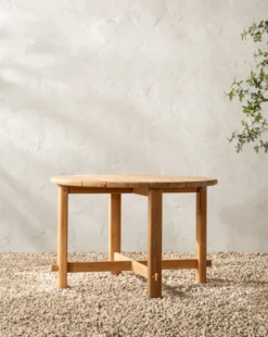 McCarthy Round Teak Outdoor Dining Table
