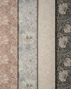 Morris & Co. x McGee & Co. Honeysuckle & Tulip Slate Blue Wallpaper