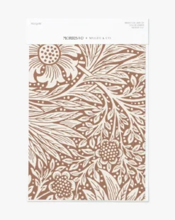Morris & Co. x McGee & Co. Marigold Umber Wallpaper Swatch