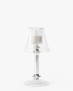Neeva Glass & Silver Tealight Lamp