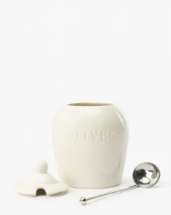 Olive Stoneware Jar