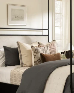 Penelope Gray Linen Duvet Cover