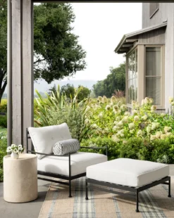 Pomeroy Outdoor Ottoman (Ready to Ship)