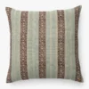 Porter Block Print Linen Pillow Cover
