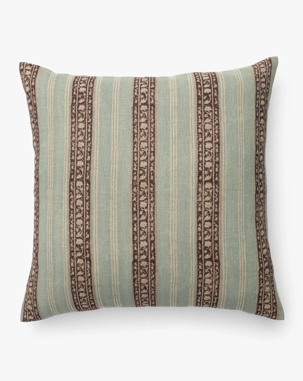 Porter Block Print Linen Pillow Cover