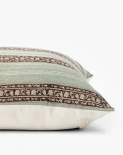 Porter Block Print Linen Pillow Cover