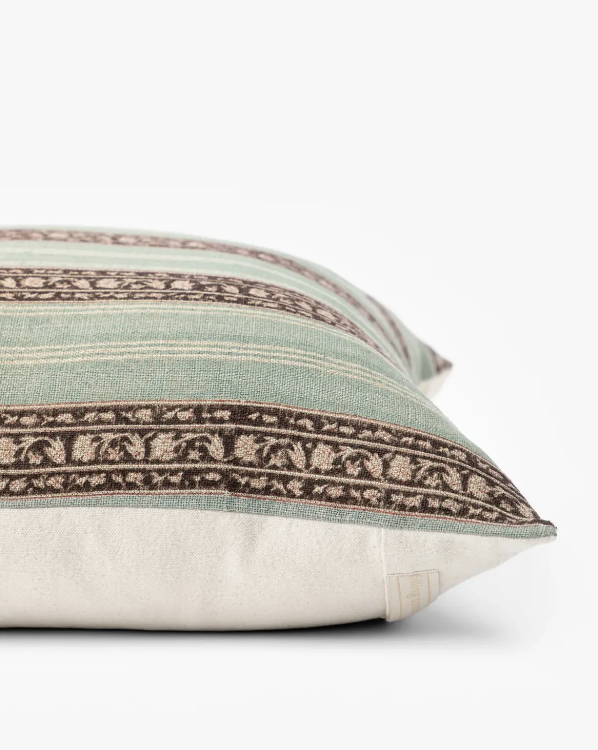 Porter Block Print Linen Pillow Cover