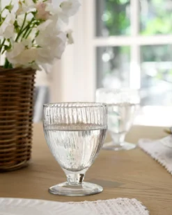 Ribbed Wine Glasses (Set of 4)