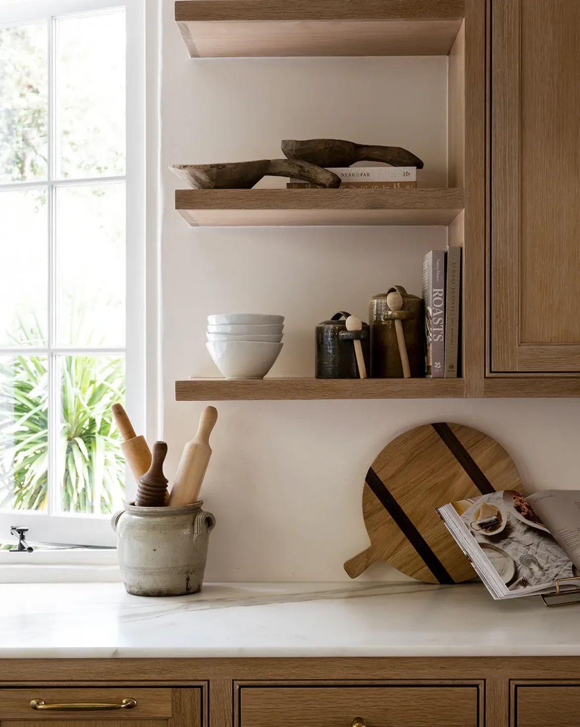 Round Oak Bread Board