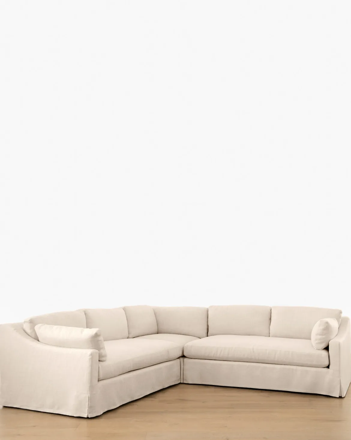 Rowan Slipcovered 3-Piece L Shaped Sectional