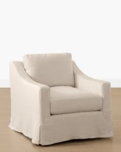 Rowan Slipcovered Swivel Armchair