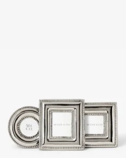 Silver Bead Mini Frames (Set of 3)