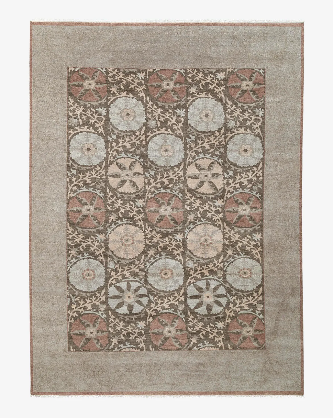 Suzani Hand-Knotted Wool Rug