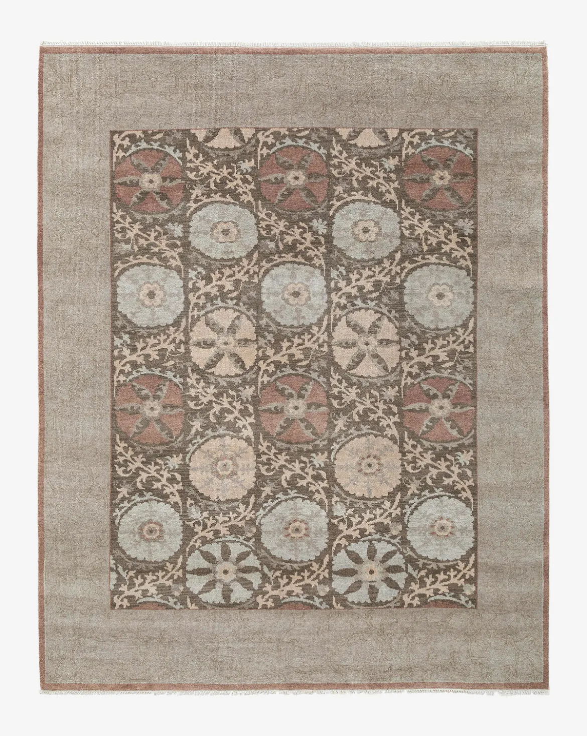 Suzani Hand-Knotted Wool Rug