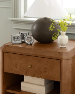 Tali Burl Wood Nightstand