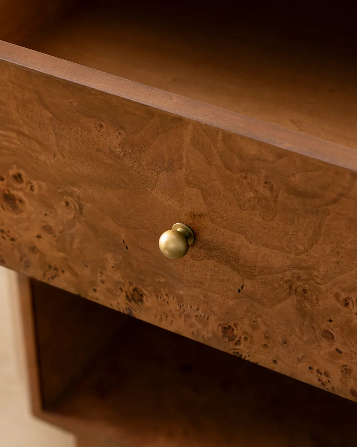 Tali Burl Wood Nightstand