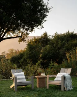 Triby Gray Teak Outdoor Lounge Chair