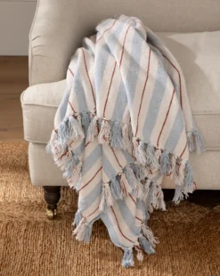 Two-tone Striped Cotton Throw