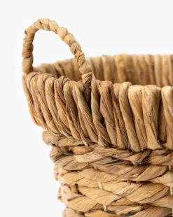 Water Hyacinth Baskets with Handles (Set of 2)