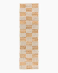 Wool & Jute Handwoven Checkered Rug