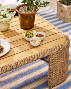Woven Ceramic Dip Dish with Spoon